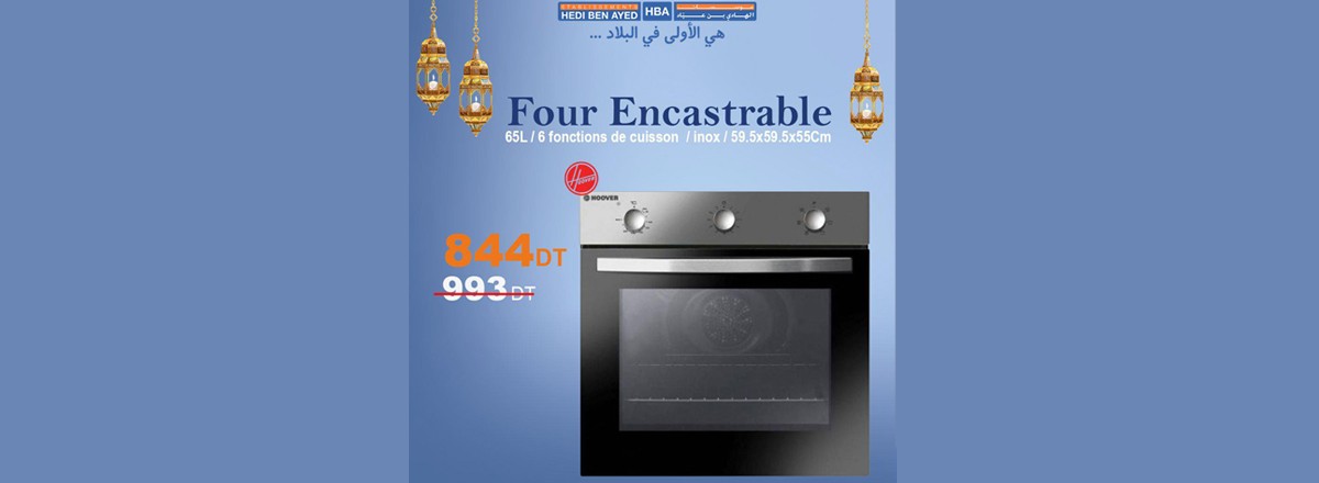 Four Encastrable 65L / 6 fonctions de cuisson / Inox / 59.5x59.5x55 cm 