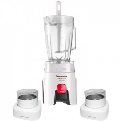  BLENDER MOULINEX + 2 MOULINS À CAFÉ - BLANC