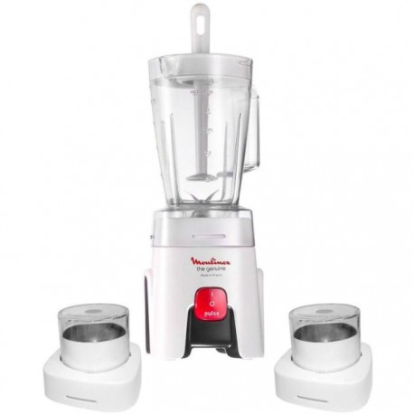  BLENDER MOULINEX + 2 MOULINS À CAFÉ - BLANC