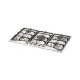 Plaque Inox EllETI 5 feux - 70cm - 