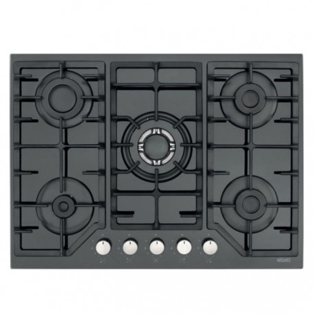 PLAQUE DE CUISSON 5F NOIR VERRE ELLETI 70CM 