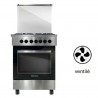 Cuisinière à Gaz 4 FEUX MAXWELL - Ventilé - Inox
