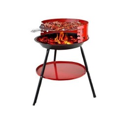BARBECUE A CHARBON 36CM ROND ROUGE 