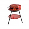 BARBECUE A CHARBON 36CM ROND ROUGE 